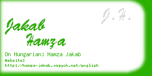 jakab hamza business card